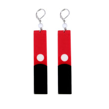 Fashion Acrylic Tanjiro Earrings Demon Slayer Earrings Anime Cosplay Props Hanafuda Drop Long Earrings for Women Jewelry