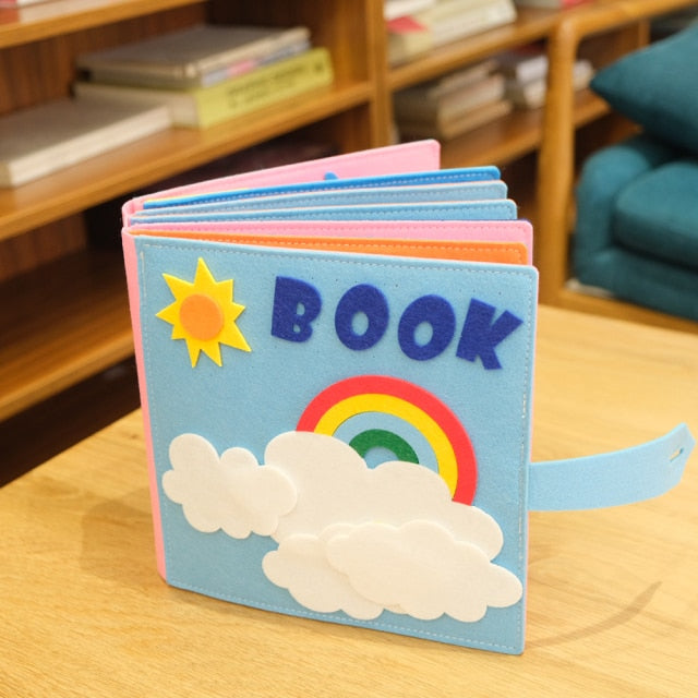 Washable Montessori Baby Busy Board 3D Toddlers Story Cloth Book Early Learning Education Habits Knowledge Developing Toys