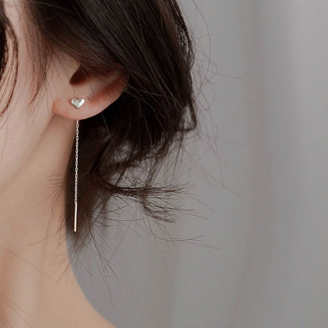 Long Tassel Butterfly Drop Earrings Silver Color 2020 Fashion Hanging Women Earrings Summer Jewelry Girls Party Gift