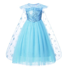 Frozen 1&2 Anna Elsa Princess Dress For Girl Birthday Party Tulle Prom Gown Kids Christmas Cosplay Snow Queen Coronation Costume