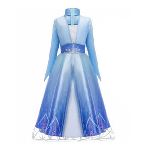 Frozen 1&2 Anna Elsa Princess Dress For Girl Birthday Party Tulle Prom Gown Kids Christmas Cosplay Snow Queen Coronation Costume