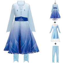 Frozen 1&2 Anna Elsa Princess Dress For Girl Birthday Party Tulle Prom Gown Kids Christmas Cosplay Snow Queen Coronation Costume