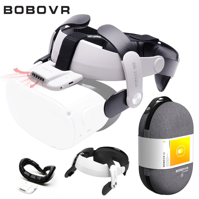 BOBOVR M2 Head Strap For Oculus Quest 2 Elite Strap Handle Grip Covers BOBOVR F2 Facial Interface No Fog BOBOVR C2 For Quest2