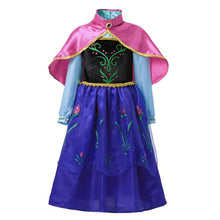 Disney Princess Elsa Winter Dress Girls Long Sleeve Frozen 2 Halloween Costume Children Cinderella Rapunzel Tiana Mulan Cosplay