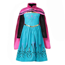 Disney Princess Elsa Winter Dress Girls Long Sleeve Frozen 2 Halloween Costume Children Cinderella Rapunzel Tiana Mulan Cosplay