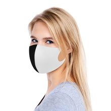 Half Black Half White Cool Mask 3D Designed Mask Washable Reusable Face Mask Adult Face Cover Cloth Mask Earloop Bandage Masques