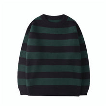 Autumn Winter Knitted Striped Sweater Women Casual Oversized Pullovers Sweaters Loose Warm Jumper Streetwear Teen Knitwear