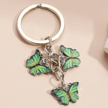 New Colorful Enamel Butterfly Keychain Insects Car Key Women Bag Accessories Jewelry Gifts