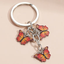 New Colorful Enamel Butterfly Keychain Insects Car Key Women Bag Accessories Jewelry Gifts