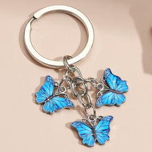 New Colorful Enamel Butterfly Keychain Insects Car Key Women Bag Accessories Jewelry Gifts