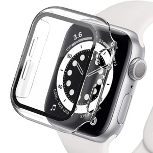 Glass+Cover For Apple Watch case 45mm 41mm 44mm 40mm 42mm 38mm iWatch Accessorie Screen Protector Apple watch serie 3 4 5 6 SE 7