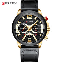 CURREN Casual Sport Watches for Men Blue Top Brand Luxury Military Leather Wrist Watch Man Clock Fashion Chronograph Wristwatch