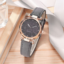 Casual Women Romantic Starry Sky Wrist Watch Bracelet Leather Rhinestone Designer Ladies Clock Simple Dress Gfit  Montre Femme