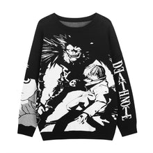 Mens Hip Hop Streetwear Harajuku Sweater Vintage Retro Japanese Style Anime Girl Knitted Sweater 2021 Autumn Cotton Pullover