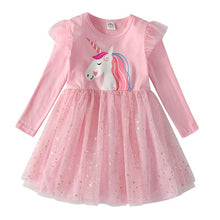 Kids Autumn Winter Dresses for Girls Star Sequins Princess Dress Girl Long Sleeve Party Vestidos Girls Dress Children Clothing