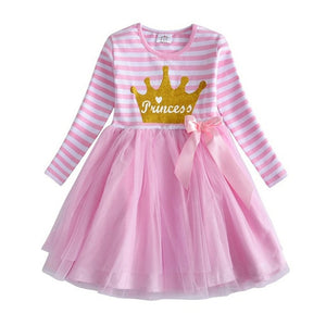 Kids Autumn Winter Dresses for Girls Star Sequins Princess Dress Girl Long Sleeve Party Vestidos Girls Dress Children Clothing