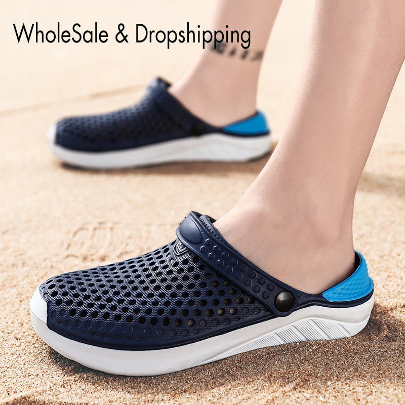 Unisex Fashion Beach Sandals Thick Sole Slipper Waterproof Anti-Slip Sandals Flip Flops for Women Men
