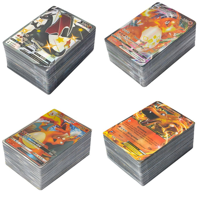 French Version Pokemon Card Featuring 100 GX 80EX 60 TAG TEAM 50 VMAX 20 MEGA Game Battle Card Toys For Children Collection Gift