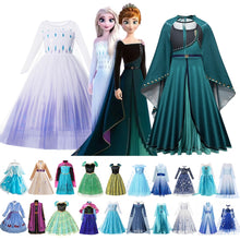 Frozen 1&2 Anna Elsa Princess Dress For Girl Birthday Party Tulle Prom Gown Kids Christmas Cosplay Snow Queen Coronation Costume