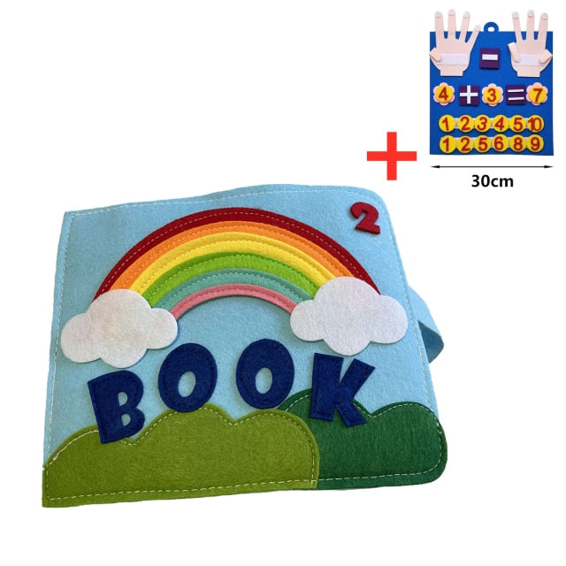 Washable Montessori Baby Busy Board 3D Toddlers Story Cloth Book Early Learning Education Habits Knowledge Developing Toys