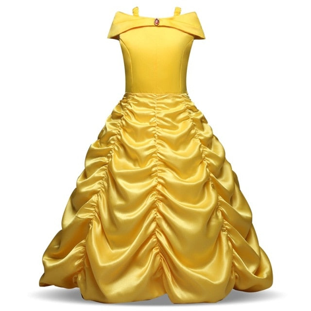 Snow Cosplay Dress Robe Princess Costume Carnival Christmas Clothes Children Dress up Kids Dresses for Girls Clothing Size 4-10Y