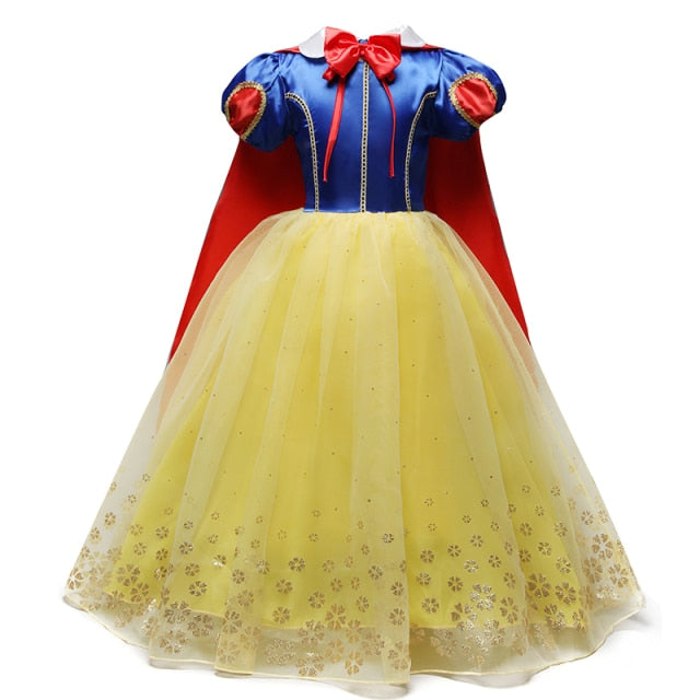 Snow Cosplay Dress Robe Princess Costume Carnival Christmas Clothes Children Dress up Kids Dresses for Girls Clothing Size 4-10Y