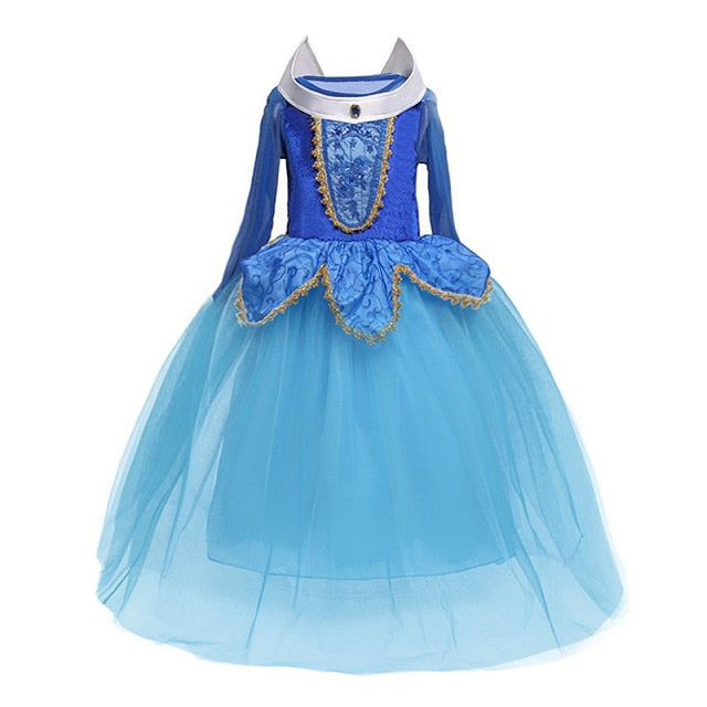 Snow Cosplay Dress Robe Princess Costume Carnival Christmas Clothes Children Dress up Kids Dresses for Girls Clothing Size 4-10Y