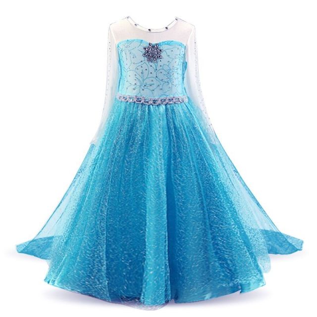 Snow Cosplay Dress Robe Princess Costume Carnival Christmas Clothes Children Dress up Kids Dresses for Girls Clothing Size 4-10Y