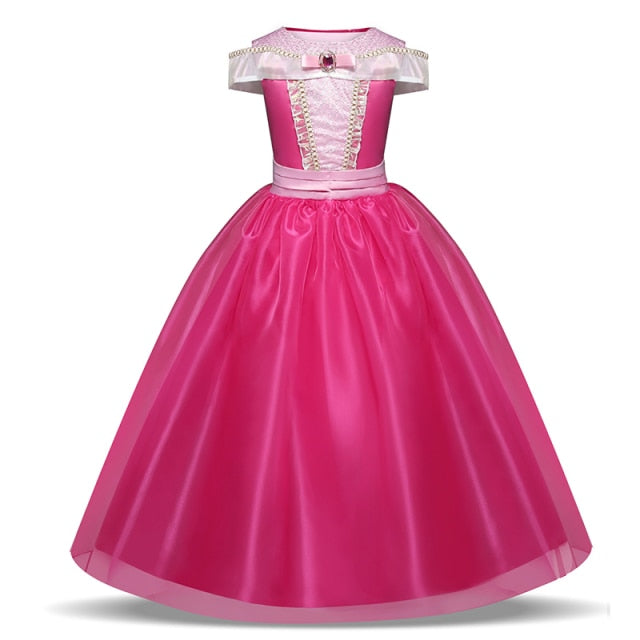 Snow Cosplay Dress Robe Princess Costume Carnival Christmas Clothes Children Dress up Kids Dresses for Girls Clothing Size 4-10Y