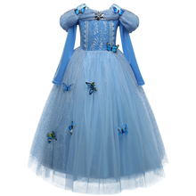 Fancy Girl Princess Dresses Beauty Belle Cosplay Costume Snow Christmas Halloween Princess Dress up Children Party Clothes