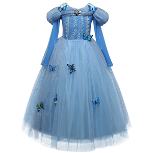 Fancy Girl Princess Dresses Beauty Belle Cosplay Costume Snow Christmas Halloween Princess Dress up Children Party Clothes