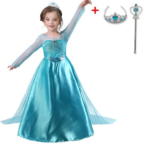 Girls Princess Costume For Kids Halloween Party Cosplay Dress Up Children Disguise Fille