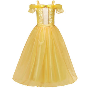 Girls Princess Costume For Kids Halloween Party Cosplay Dress Up Children Disguise Fille