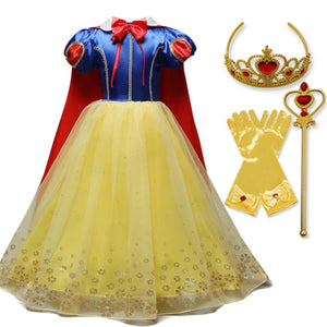 Girls Princess Costume For Kids Halloween Party Cosplay Dress Up Children Disguise Fille