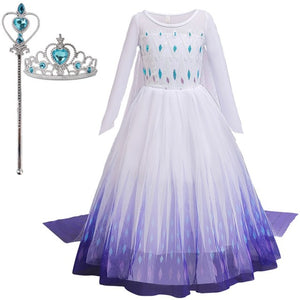 Girls Princess Costume For Kids Halloween Party Cosplay Dress Up Children Disguise Fille