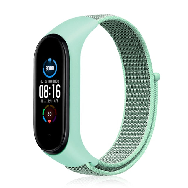 Strap for Xiaomi Mi band 6 5 4 3 Nylon Loop band Sport smartwatch Belt pulsera correa xiaomi Wristband for Miband 6 5 4 Bracelet