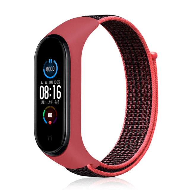 Strap for Xiaomi Mi band 6 5 4 3 Nylon Loop band Sport smartwatch Belt pulsera correa xiaomi Wristband for Miband 6 5 4 Bracelet