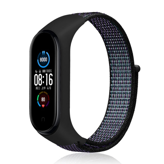Strap for Xiaomi Mi band 6 5 4 3 Nylon Loop band Sport smartwatch Belt pulsera correa xiaomi Wristband for Miband 6 5 4 Bracelet