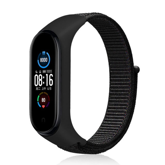 Strap for Xiaomi Mi band 6 5 4 3 Nylon Loop band Sport smartwatch Belt pulsera correa xiaomi Wristband for Miband 6 5 4 Bracelet