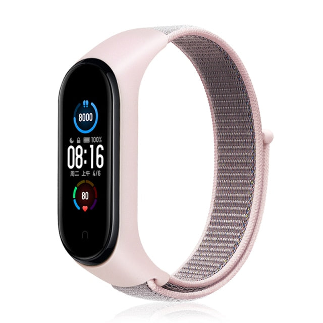 Strap for Xiaomi Mi band 6 5 4 3 Nylon Loop band Sport smartwatch Belt pulsera correa xiaomi Wristband for Miband 6 5 4 Bracelet