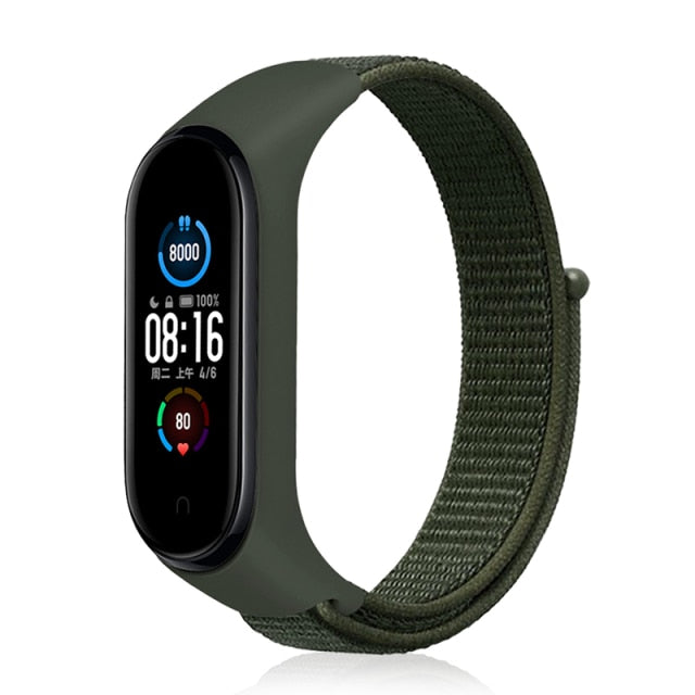 Strap for Xiaomi Mi band 6 5 4 3 Nylon Loop band Sport smartwatch Belt pulsera correa xiaomi Wristband for Miband 6 5 4 Bracelet