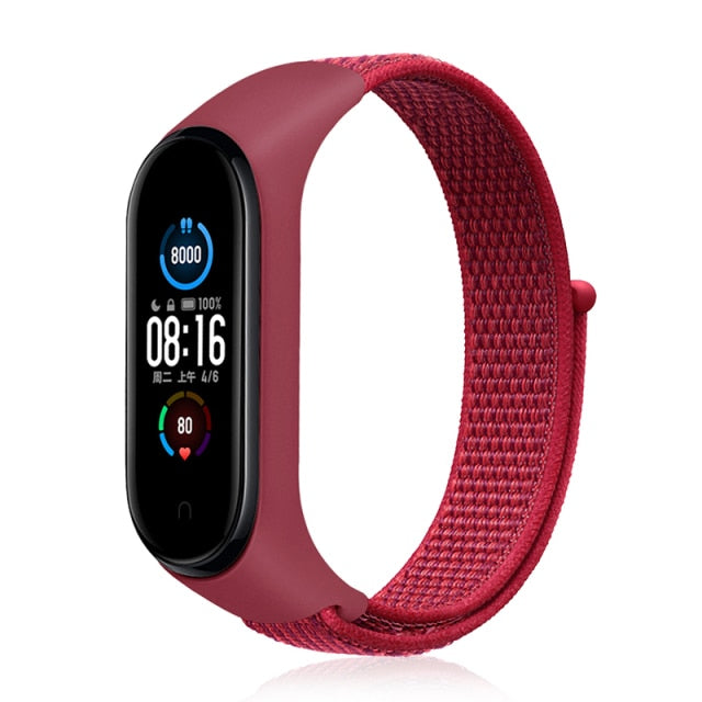 Strap for Xiaomi Mi band 6 5 4 3 Nylon Loop band Sport smartwatch Belt pulsera correa xiaomi Wristband for Miband 6 5 4 Bracelet