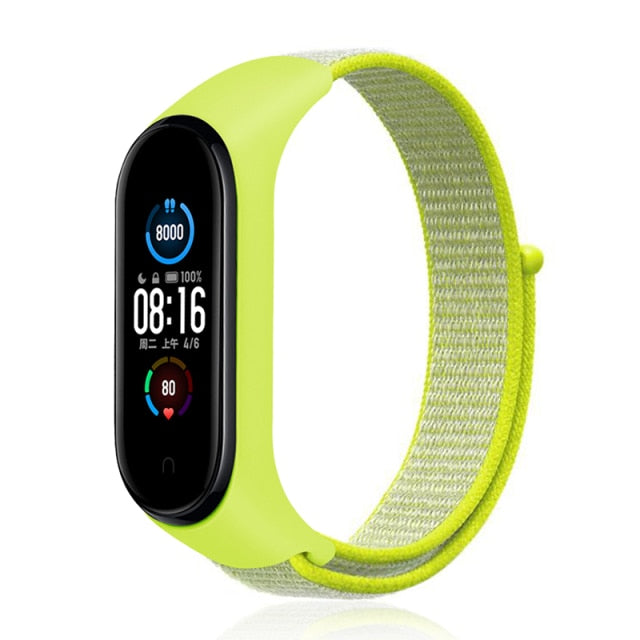 Strap for Xiaomi Mi band 6 5 4 3 Nylon Loop band Sport smartwatch Belt pulsera correa xiaomi Wristband for Miband 6 5 4 Bracelet
