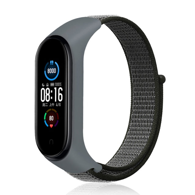 Strap for Xiaomi Mi band 6 5 4 3 Nylon Loop band Sport smartwatch Belt pulsera correa xiaomi Wristband for Miband 6 5 4 Bracelet