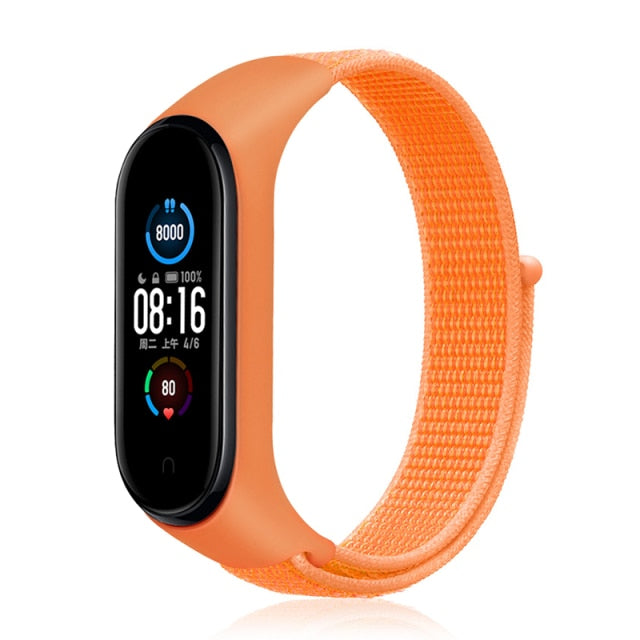 Strap for Xiaomi Mi band 6 5 4 3 Nylon Loop band Sport smartwatch Belt pulsera correa xiaomi Wristband for Miband 6 5 4 Bracelet