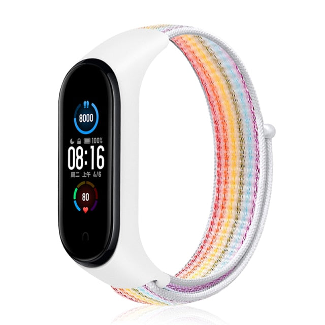 Strap for Xiaomi Mi band 6 5 4 3 Nylon Loop band Sport smartwatch Belt pulsera correa xiaomi Wristband for Miband 6 5 4 Bracelet
