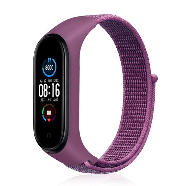 Strap for Xiaomi Mi band 6 5 4 3 Nylon Loop band Sport smartwatch Belt pulsera correa xiaomi Wristband for Miband 6 5 4 Bracelet