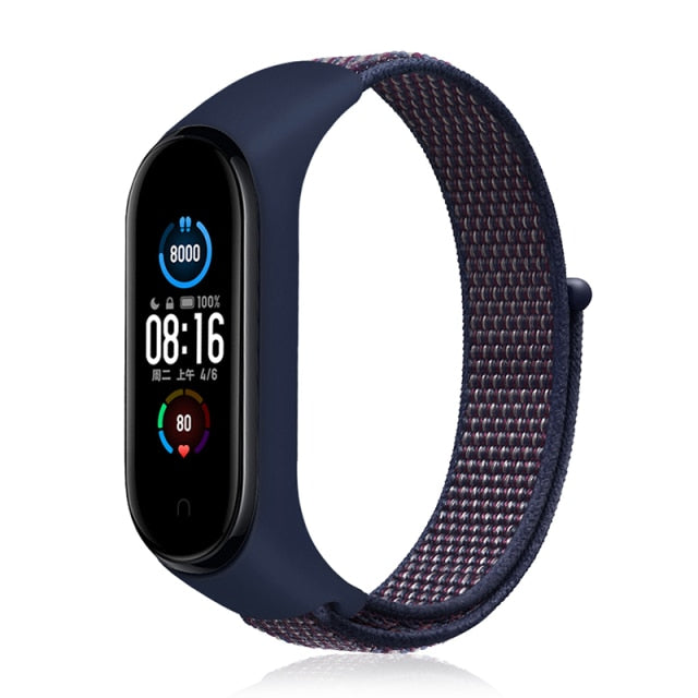 Strap for Xiaomi Mi band 6 5 4 3 Nylon Loop band Sport smartwatch Belt pulsera correa xiaomi Wristband for Miband 6 5 4 Bracelet
