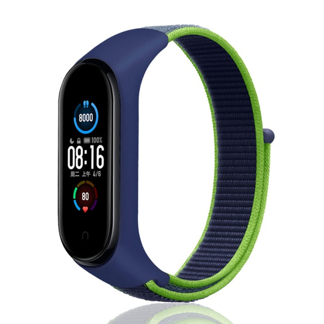 Strap for Xiaomi Mi band 6 5 4 3 Nylon Loop band Sport smartwatch Belt pulsera correa xiaomi Wristband for Miband 6 5 4 Bracelet