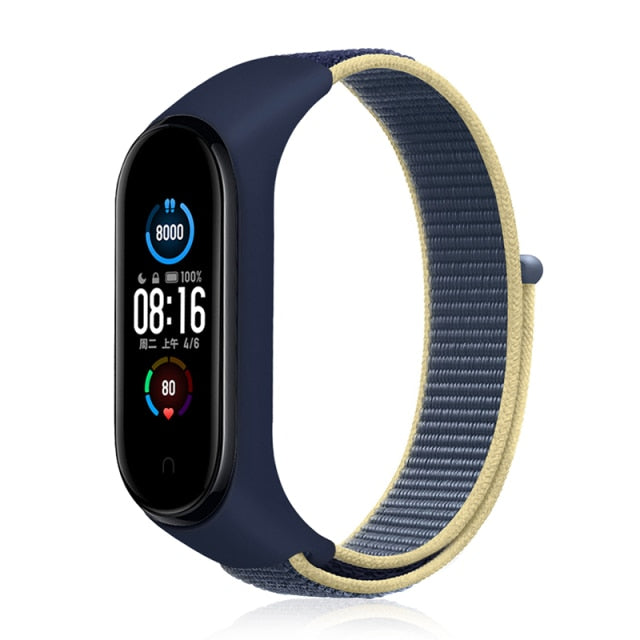 Strap for Xiaomi Mi band 6 5 4 3 Nylon Loop band Sport smartwatch Belt pulsera correa xiaomi Wristband for Miband 6 5 4 Bracelet